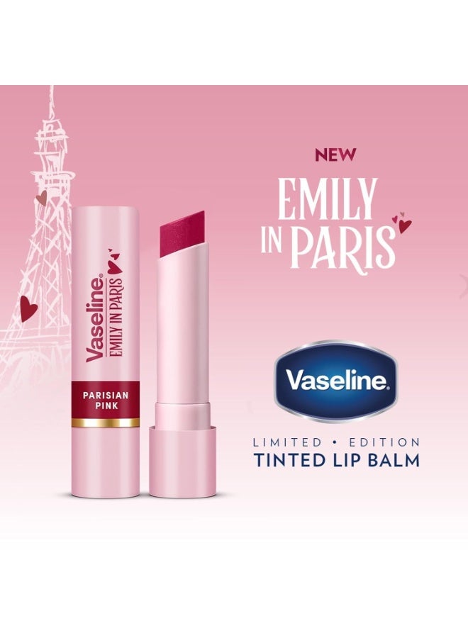 Vaseline Parisian Pink | Emily in Paris Limited Edition | Pink Tinted Lip Balm Stick, 24H Moisturization, 3g - Image 2